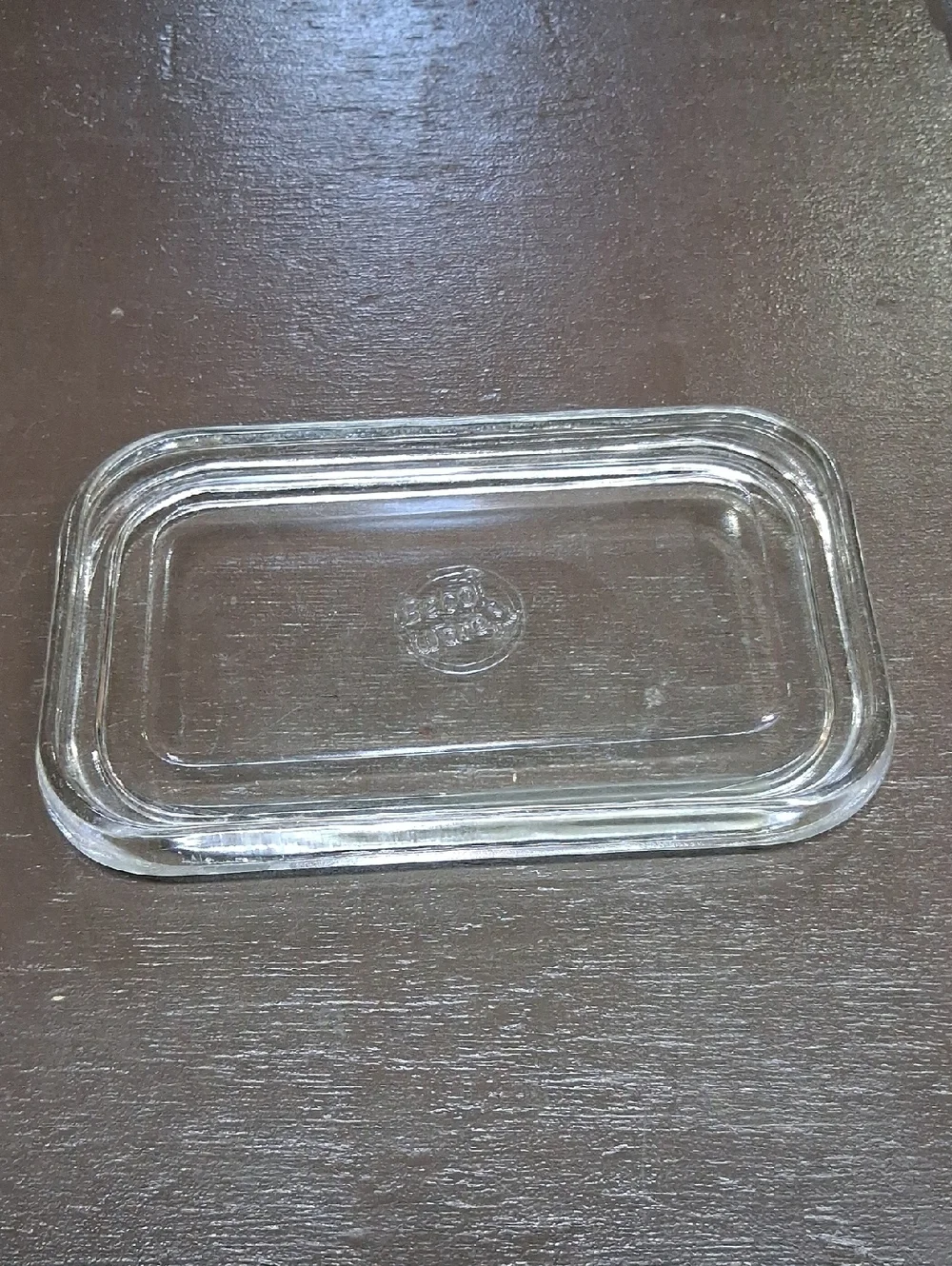 Vintage Beco Ware clear glass refrigerator storage container replacement Lid‎